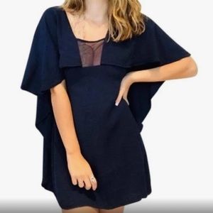 For Love & Lemons Black Cape Dress M